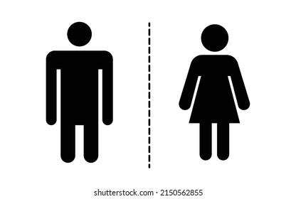 Toilet Sign Vector On White Background Stock Vector (Royalty Free ...