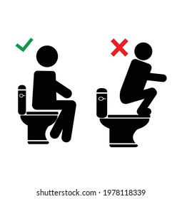 Toilet sign vector set pictogram