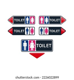 Toilet sign vector set of toilet signs