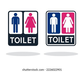 Toilet sign vector set of toilet signs