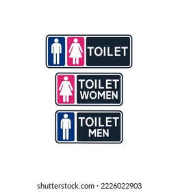 Toilet sign vector set of toilet signs