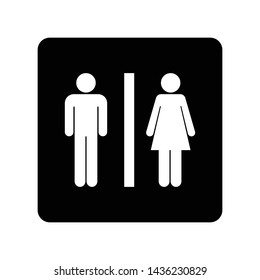 toilet sign vector white and black color