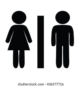 Toilet signs. Man and Woman symbol.