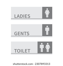 Toilet signs. Men and women restroom icon. vector illustration