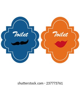  Toilet signs vector