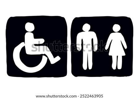 Toilet signs. Vector drawing icon