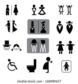 toilet signs vector set