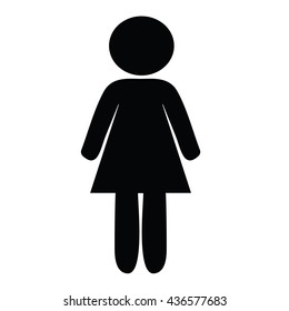 Toilet signs. Woman symbol.
