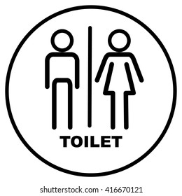 Toilet sign,Vector
