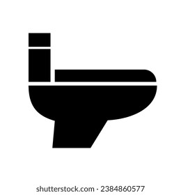 Toilet silhouette icon. Toilet bowl silhouette icon. Vector.