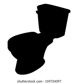toilet silhouette vector 