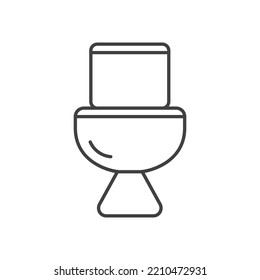 Toilet simple linear icons on a white background