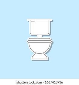 Toilet sticker icon. Simple thin line, outline vector of web icons for ui and ux, website or mobile application