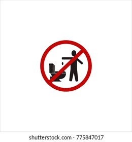 toilet and stop vector