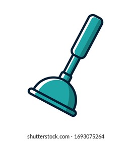 Toilet Sucker Icon Vector In Flat Design