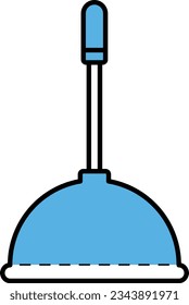 Icono del vector plano de la función de inodoro