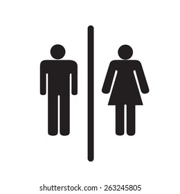 Male Female Toilet Sign Vector Illustration Stock Vector (Royalty Free ...