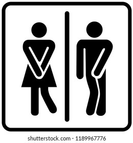 Toilet symbol sign