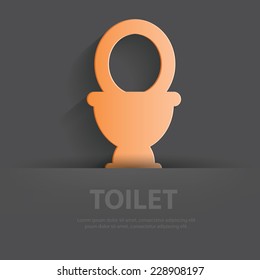 Toilet symbol,Blank for your text,clean vector