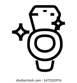 toilet thin line vector icon