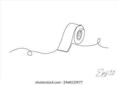  toilet tissue continuous line vector illustration