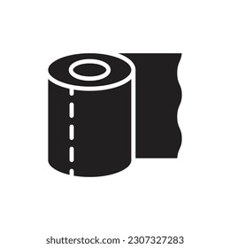 Toilet Tissue Filled Icon Vector Illustration