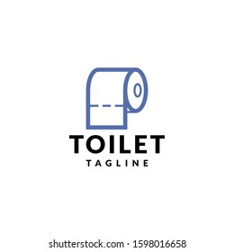 Toilet tissue logo design template