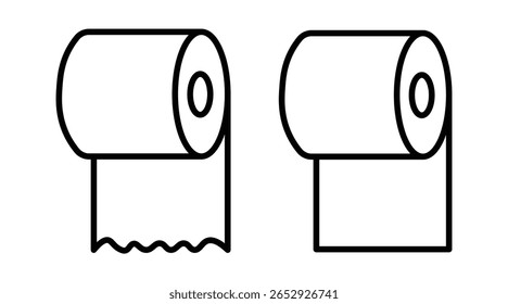 Ícone de papel higiênico. Papel higiênico rolo linha ícone sólido ilustração simples logotipo arte
