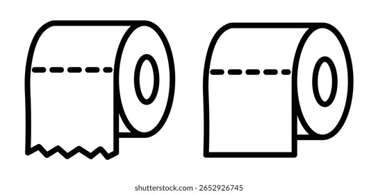Ícone de papel higiênico. Papel higiênico rolo linha ícone sólido ilustração simples logotipo arte
