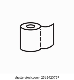 Toilet tissue paper icon vector design, simple and clean fully editable vector template