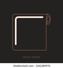 Toilet tissue paper roll icon
