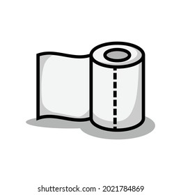 Toilet tissue paper roll icon vector on trendy design.
