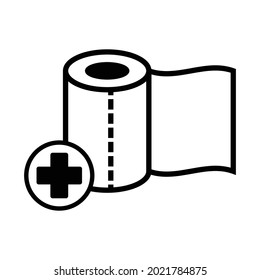 Toilet tissue paper roll icon vector on trendy design.