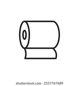 toilet tissue paper roll icon Outline vector for web ui