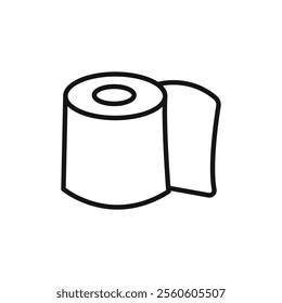 toilet tissue paper roll icon vector line logo art