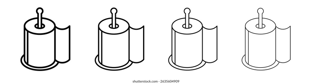 toilet tissue paper roll icon Flat illustration sign