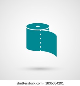 Rollo de papel higiénico. Ilustración del vector EPS 10.