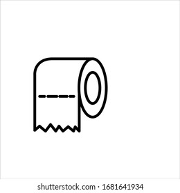 Toilet tissue roll icon with outline style vector for your web design, logo, UI. illustration
