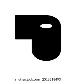 Toilet Tissue Roll icon, vector isolated on white background, simple and modern design.