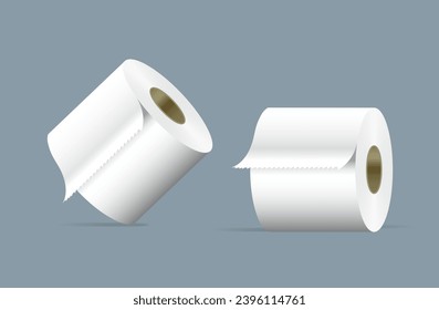 Toilet tissue sign, cleaning tissue roll, toilet paper roll vector illustration, tisue toilet paper towel, tissue paper roll cartoon symbol isolated, roll white tissue use for toilet and kitchen.