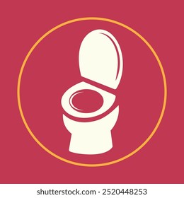 Toilet trendy icon fashionable abstract vector illustration colorful artwork lovely design.eps