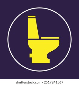 Toilet trendy icon rich abstract vector illustration colorful artwork lovely design.eps