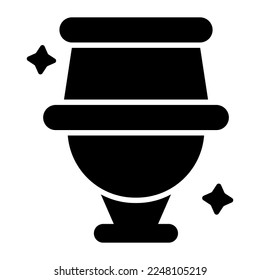 Toilet vector design of flush icon