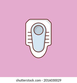 toilet vector flat color icon