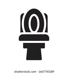 toilet vector glyph flat icon 