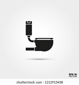 Toilet vector glyph icon