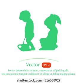 Toilet vector icon. 