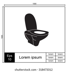 Toilet vector icon.