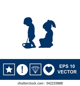 Toilet vector icon.
