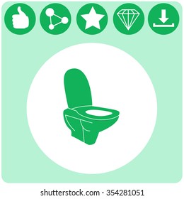 Toilet vector icon.
